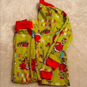 Kids Green Grinch Christmas Pajamas 5T